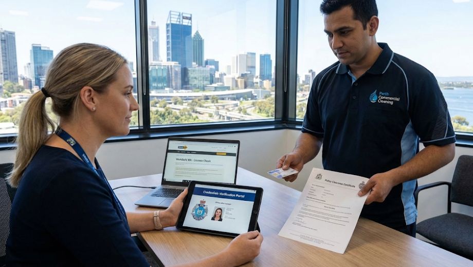 Commercial cleaner credentials verification Perth